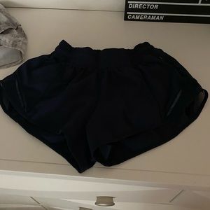 Navy Blue Lululemon Hotty Hot Shorts